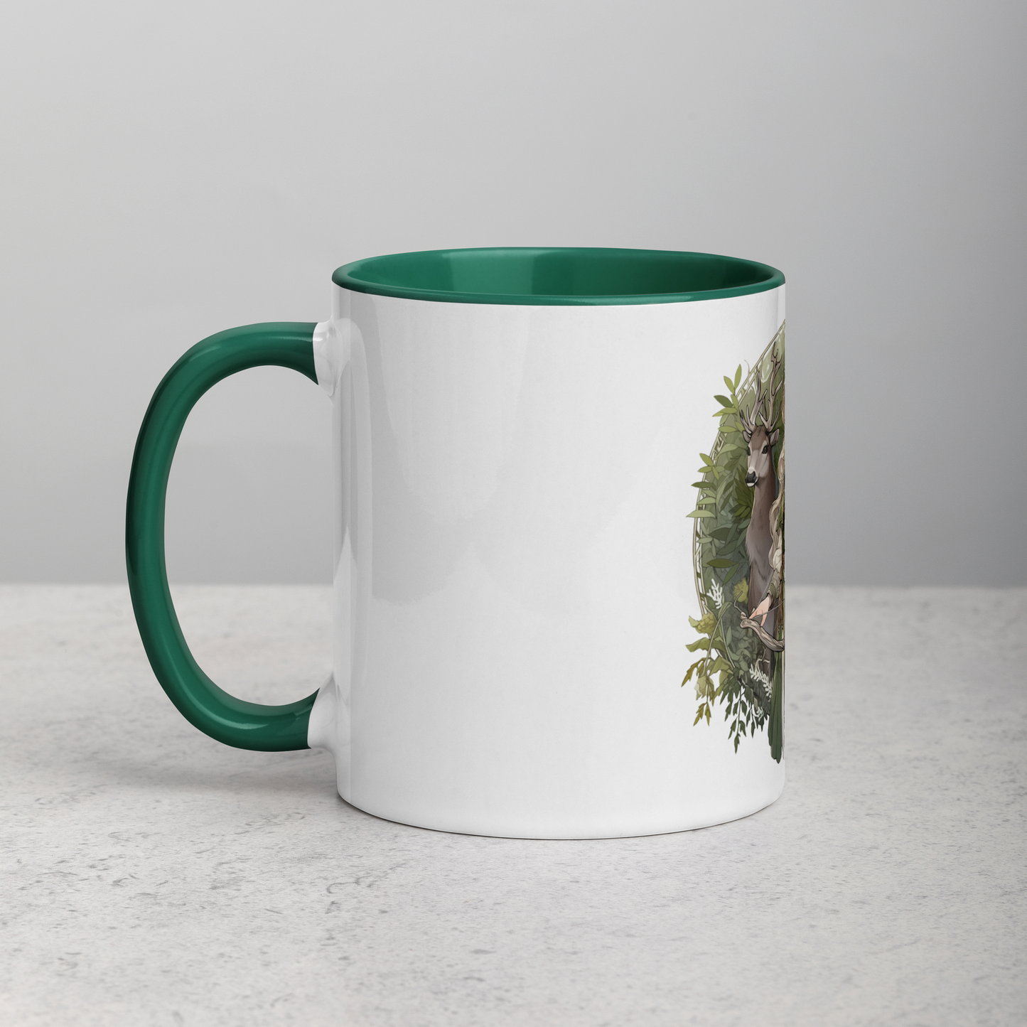 Artemis - Goddess of the Hunt, the Wild, and Chastity - Forest Green Sublimated Mug